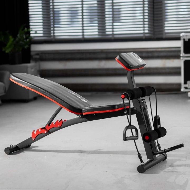 Nastaviteľná šikmá tréningová lavica Hop-Sport HS-2040HB, nosnosť 150 kg