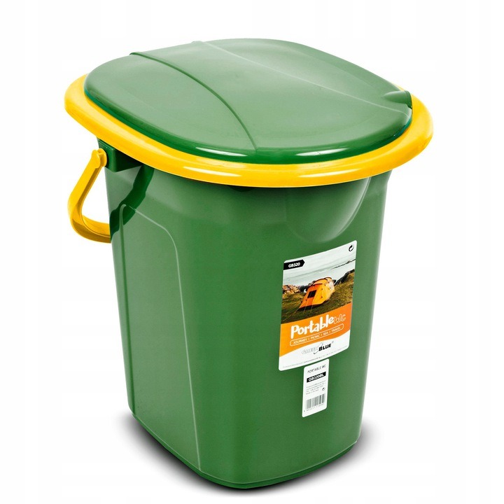 GreenBlue GB320GO 19 l prenosná turistická toaleta vedro na WC tmavozelená