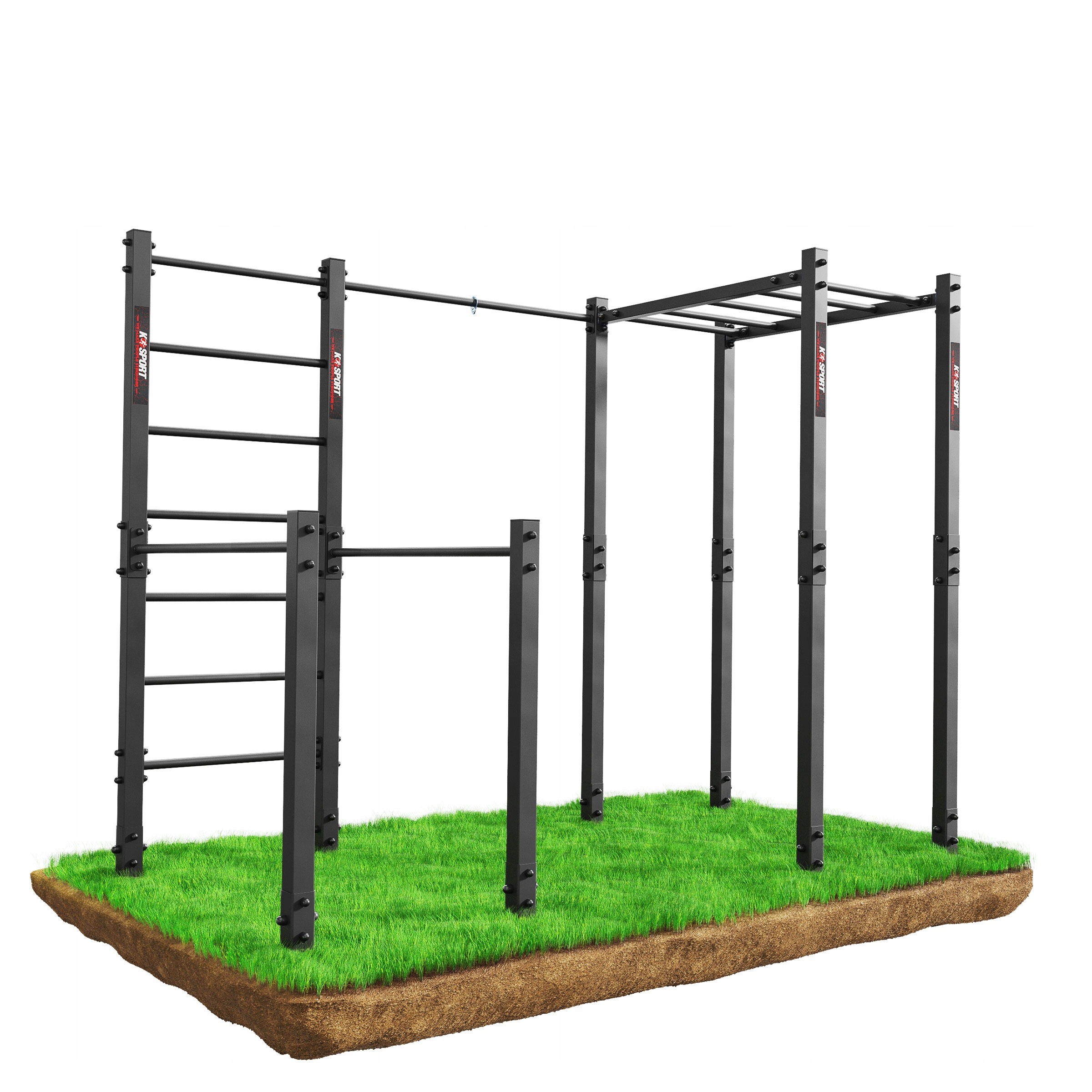 Vonkajšia záhradná hrazda s bradlami na zhyby a street workout