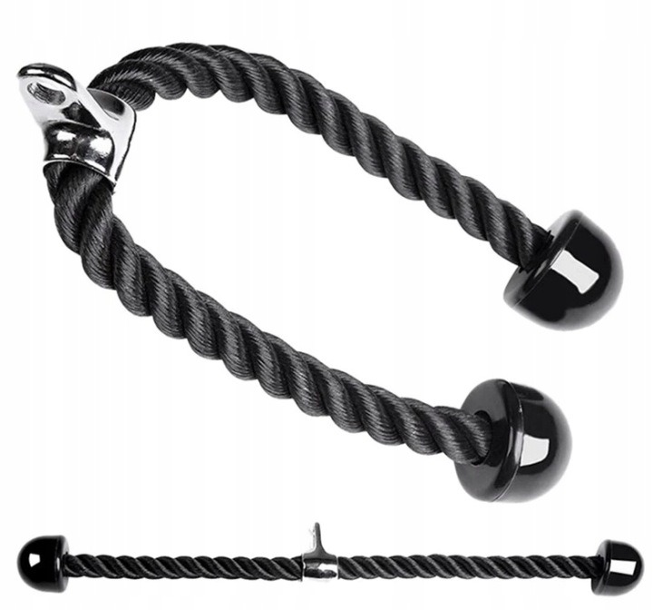 MuscleForge dlhé tricepsové lano na kladku 120 cm, nosnosť 200 kg