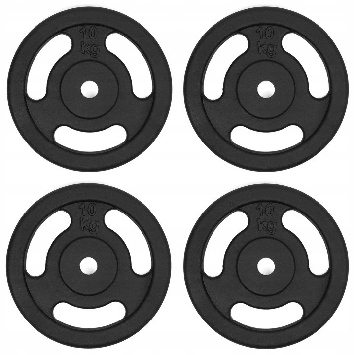 SPORT BLAST 40 kg liatinové závažie 4 × 10 kg s úchopmi pre 28 mm tyče