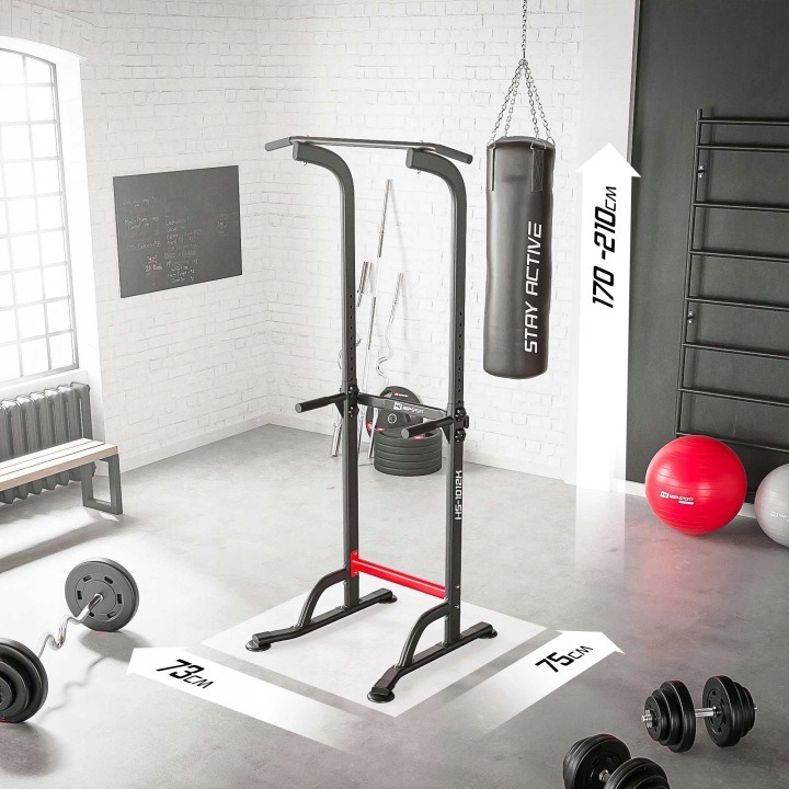 Hop-Sport HS-1016K multifunkčné stacionárne bradlá s nastaviteľnou hrazdou 168 – 238 cm