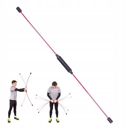 Vibračná tréningová tyč inSPORTline Flexi Bar 160 cm