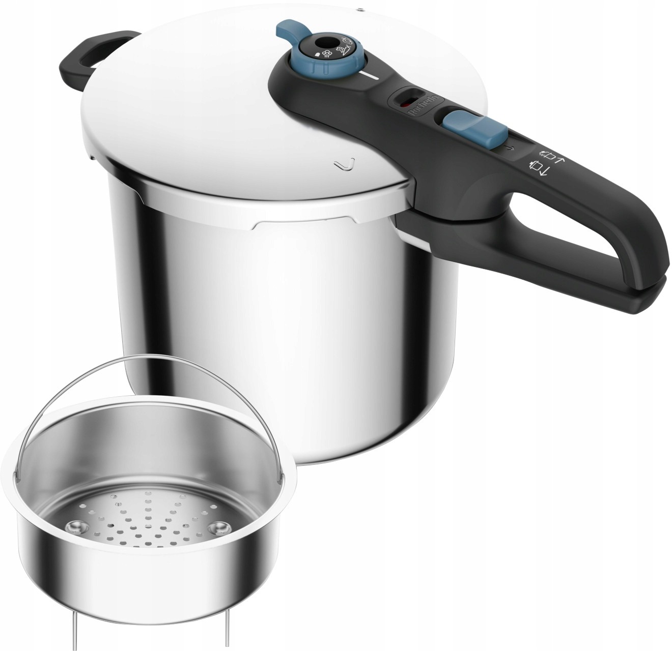 Tlakový hrniec Tefal Secure Trendy Pressure 8 l indukčný, nerezový, 2 programy varenia