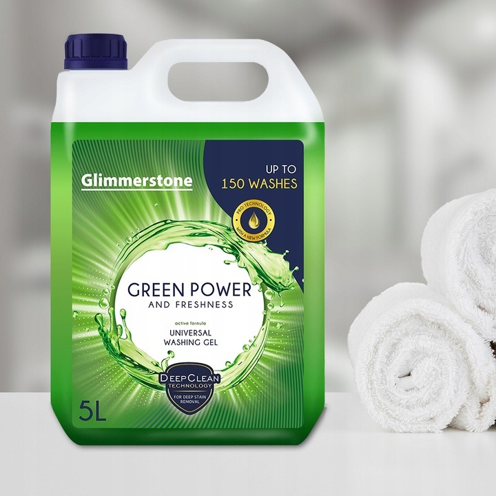 Glimmerstone univerzálny prací gél 5 l – 150 praní, na bielu aj farebnú bielizeň, ochrana farieb a vlákien