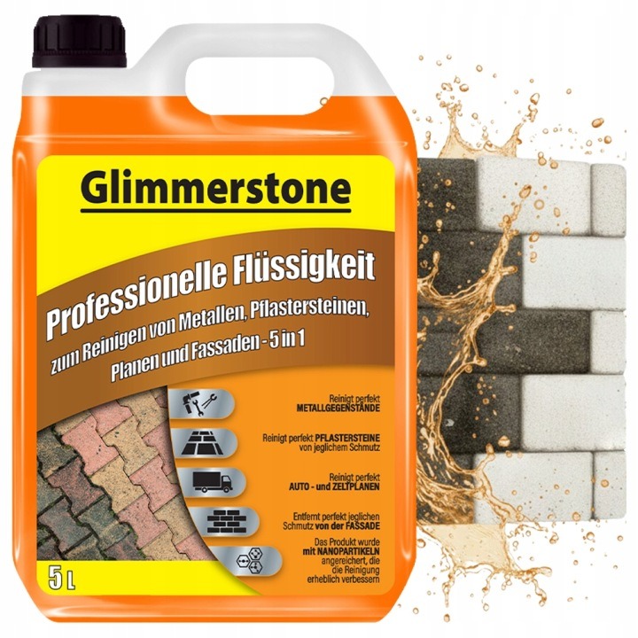 Glimmerstone Liquid čistič dlažby, fasád, plachiet a olejových škvŕn 5 l – silný koncentrovaný čistiaci prípravok