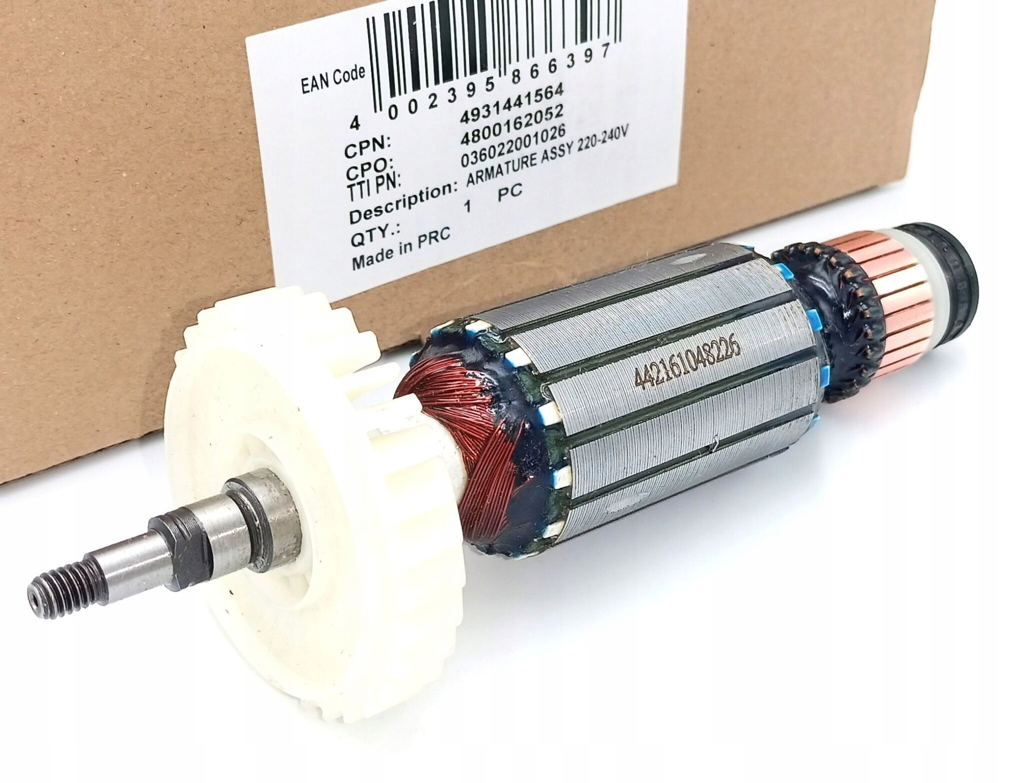 Originálny rotor Milwaukee AGV 10-125 EK pre AG10-125/115 a AG1000-125EKX 4931441564