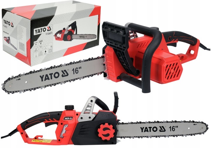 Elektrická reťazová píla YATO 2400 W, lišta 40 cm (16"), automatické mazanie reťaze na drevo