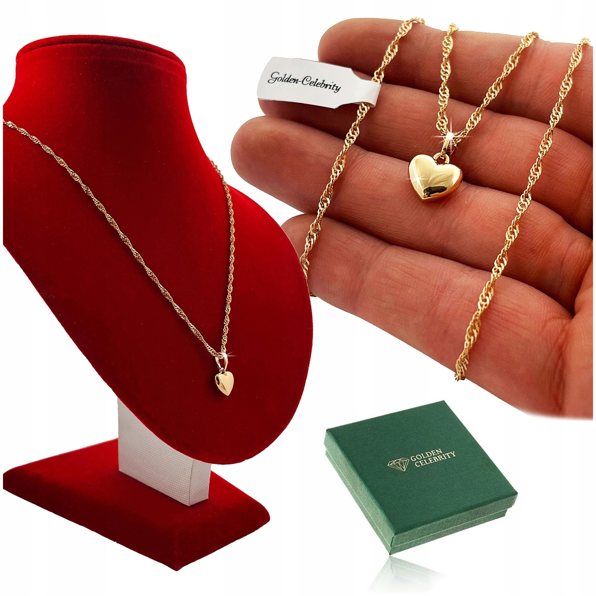 Zlatý náhrdelník srdiečko, srdce, 18k, darček pre ňu, dievča, ženu
