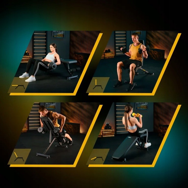 Trex Sport TX-055LB skladacia nastaviteľná posilňovacia lavica so sklonom do 250 kg