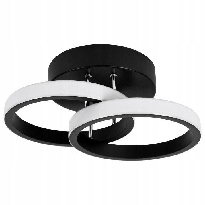 LED stropné svietidlo LX937 18 W čierne – moderný okrúhly prisadený luster s neutrálnym svetlom 4000 K