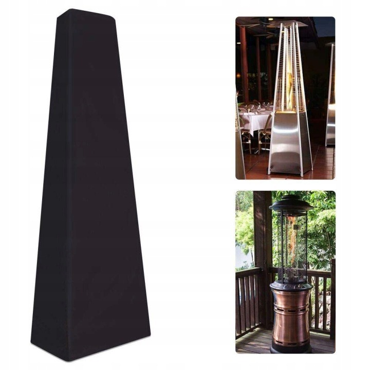 Ochranný kryt na pyramídový vyhrievaný slnečník 221×61×53 cm – vodeodolný PVC poťah s uťahovacou šnúrkou