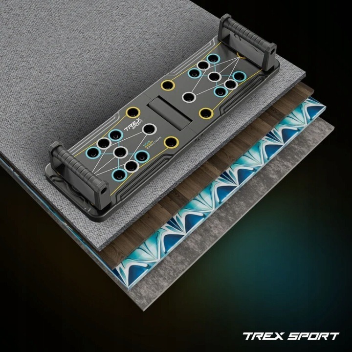 Trex Sport multifunkčná doska na kliky s vymeniteľnými úchytmi Push Up Board