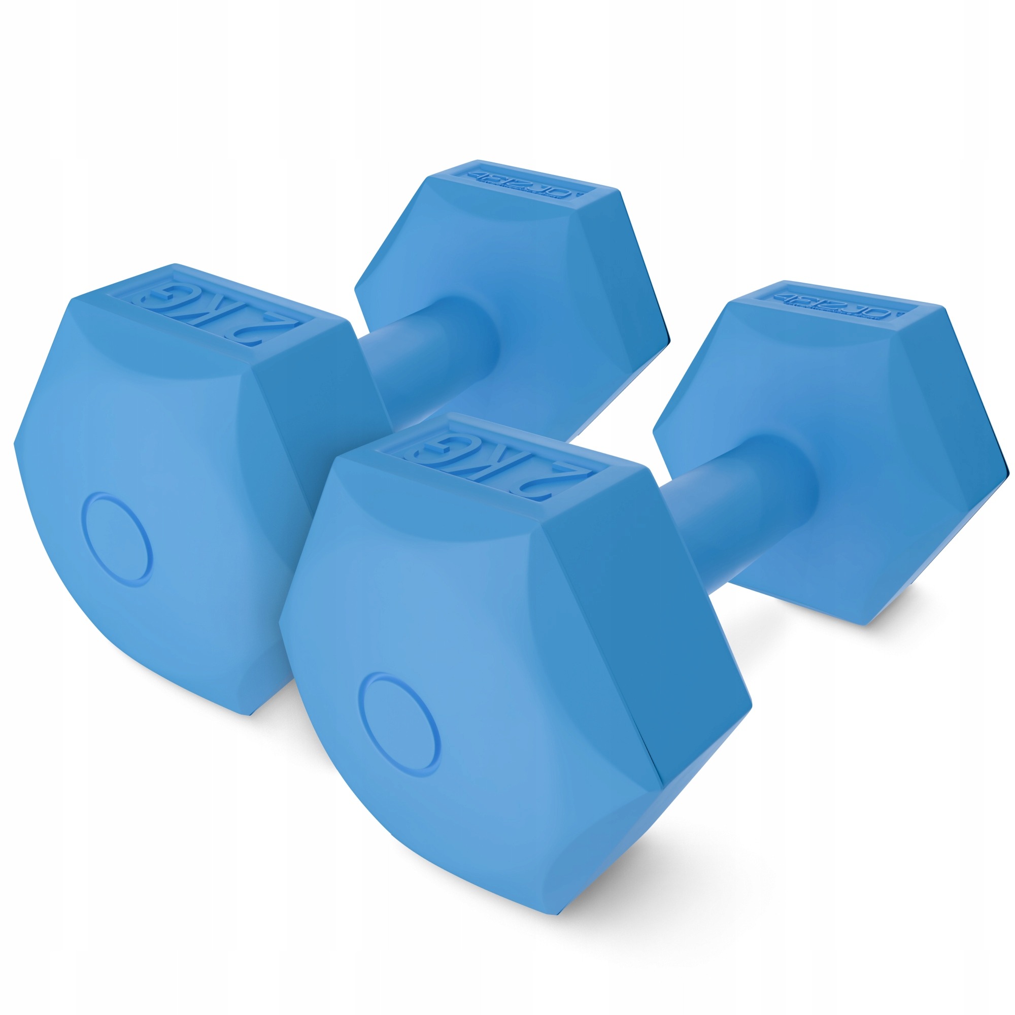 Činky, činky, bitúmenové závažia, zostava na fitness cvičenie, 2x2kg, 4physio