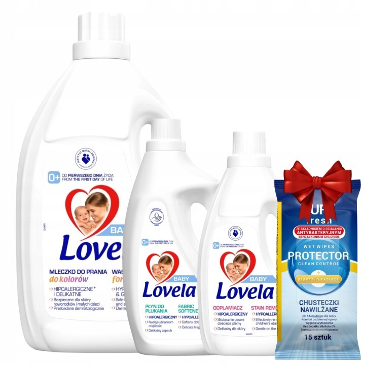 Lovela Baby sada na pranie detskej bielizne Color 4,5 l + aviváž 2 l + odstraňovač škvŕn 1 l