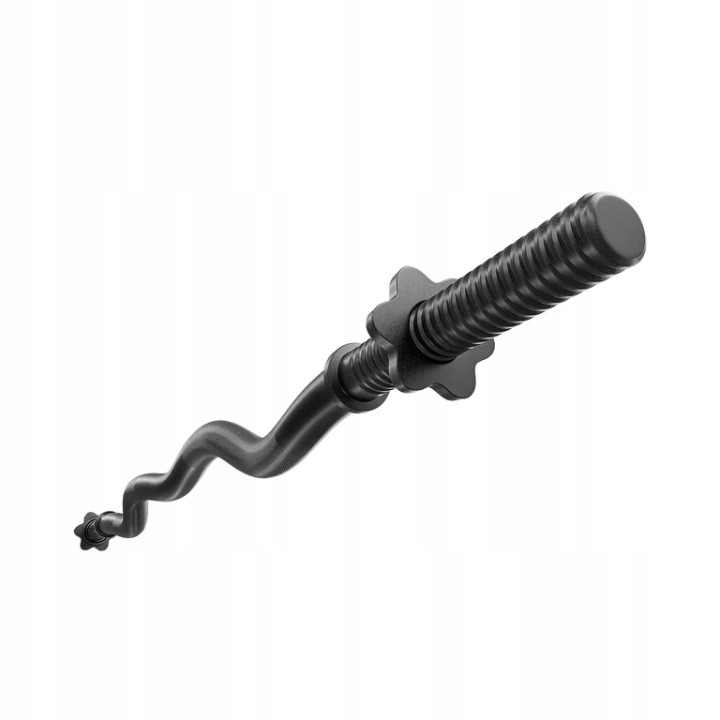 Trex Sport EZ činková tyč 120 cm 25 mm – oceľová mierne zalomená tyč na posilňovanie