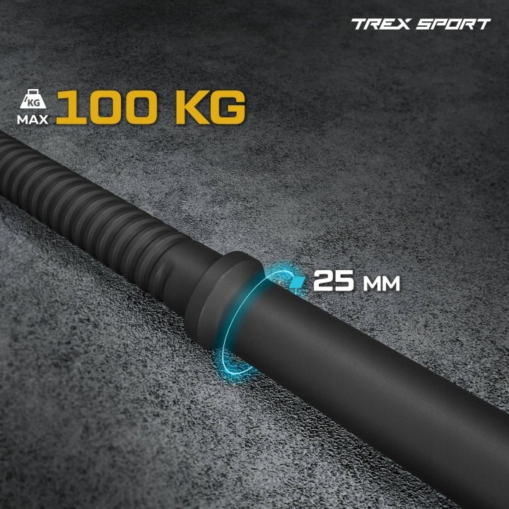 Priama tyč, celooceľová tyč, 180 cm, 25 mm, príchytky Trex Sport
