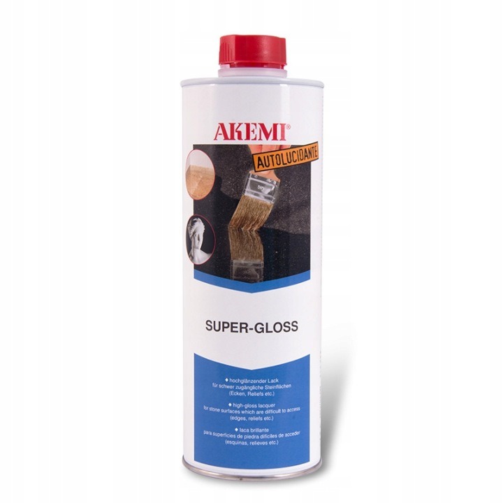 Akemi Superlesk lak na prírodný kameň 750 ml – vysoký lesk a prehĺbenie farby mramoru, žuly a kameňa