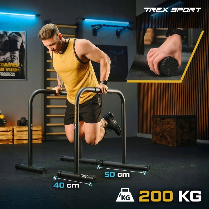 Tréningové bradlá Trex Sport – multifunkčné bradlá na dipy, kliky a kalisteniku s nosnosťou 150 kg