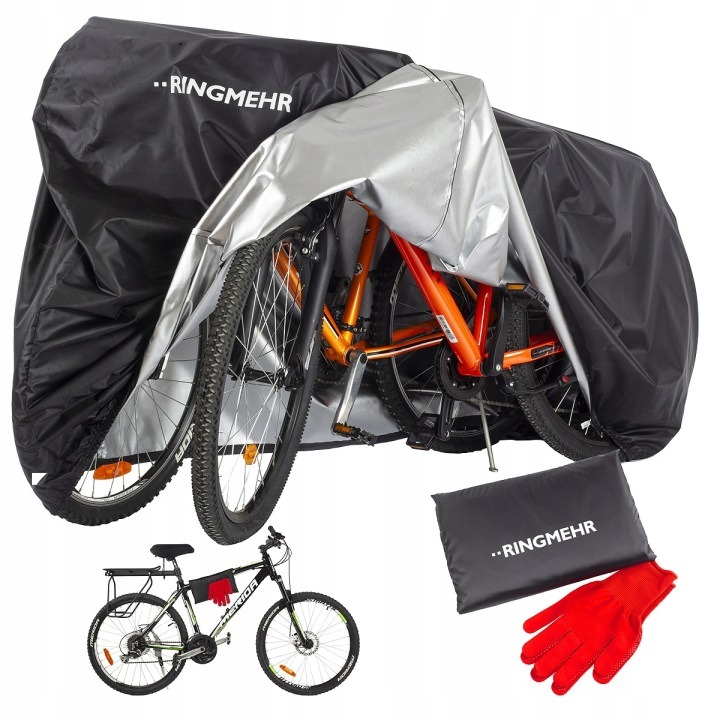 Ringmehr BikeShell™ 420DPU XXL ochranná plachta na 2 bicykle – nepremokavý UV kryt zima/leto s puzdrom