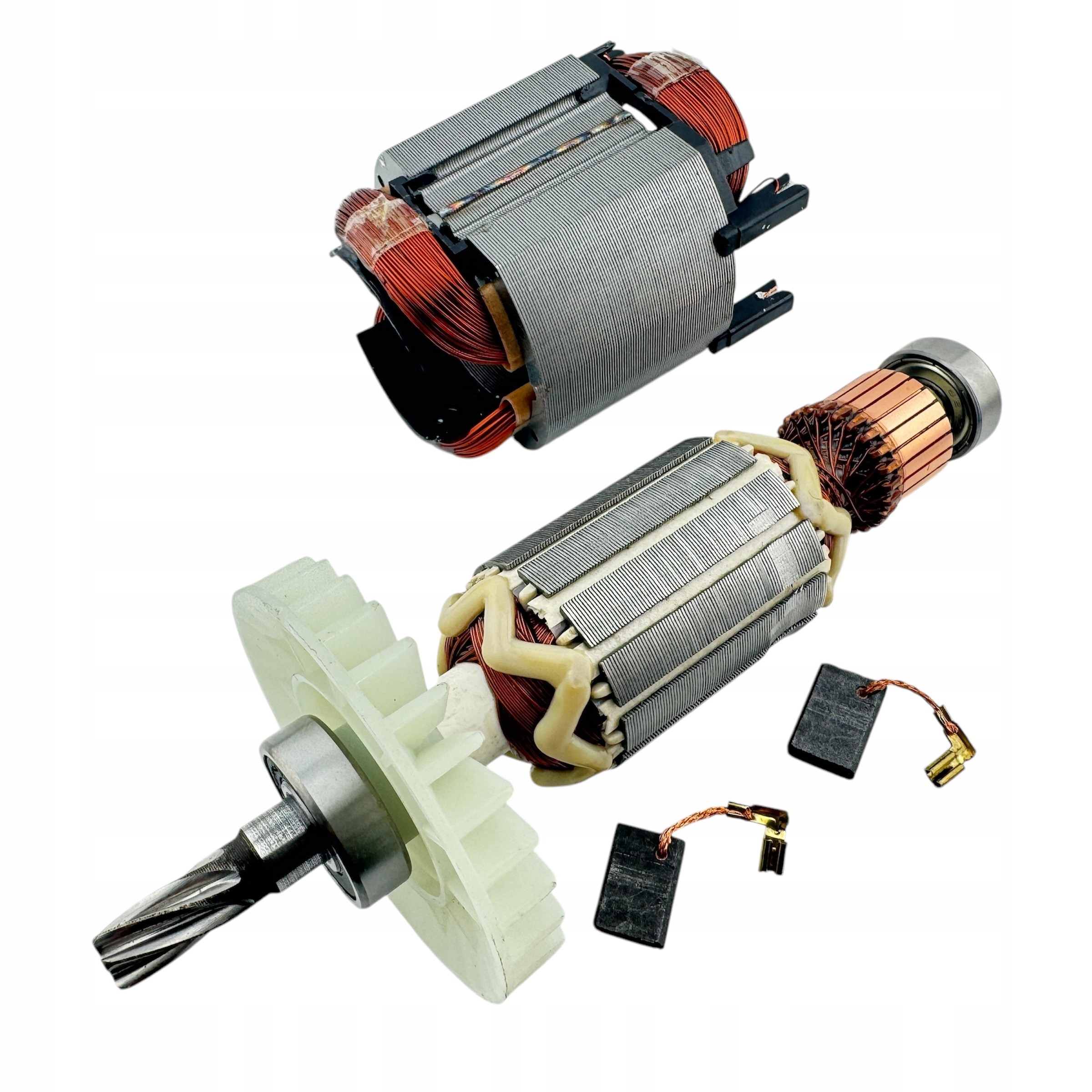 Rotor 638500-6 pre Makita HR2460, HR2460F, HR2470, HR2470F, HR2470T – sada so statorom, ložiskami a uhlíkovými kefkami