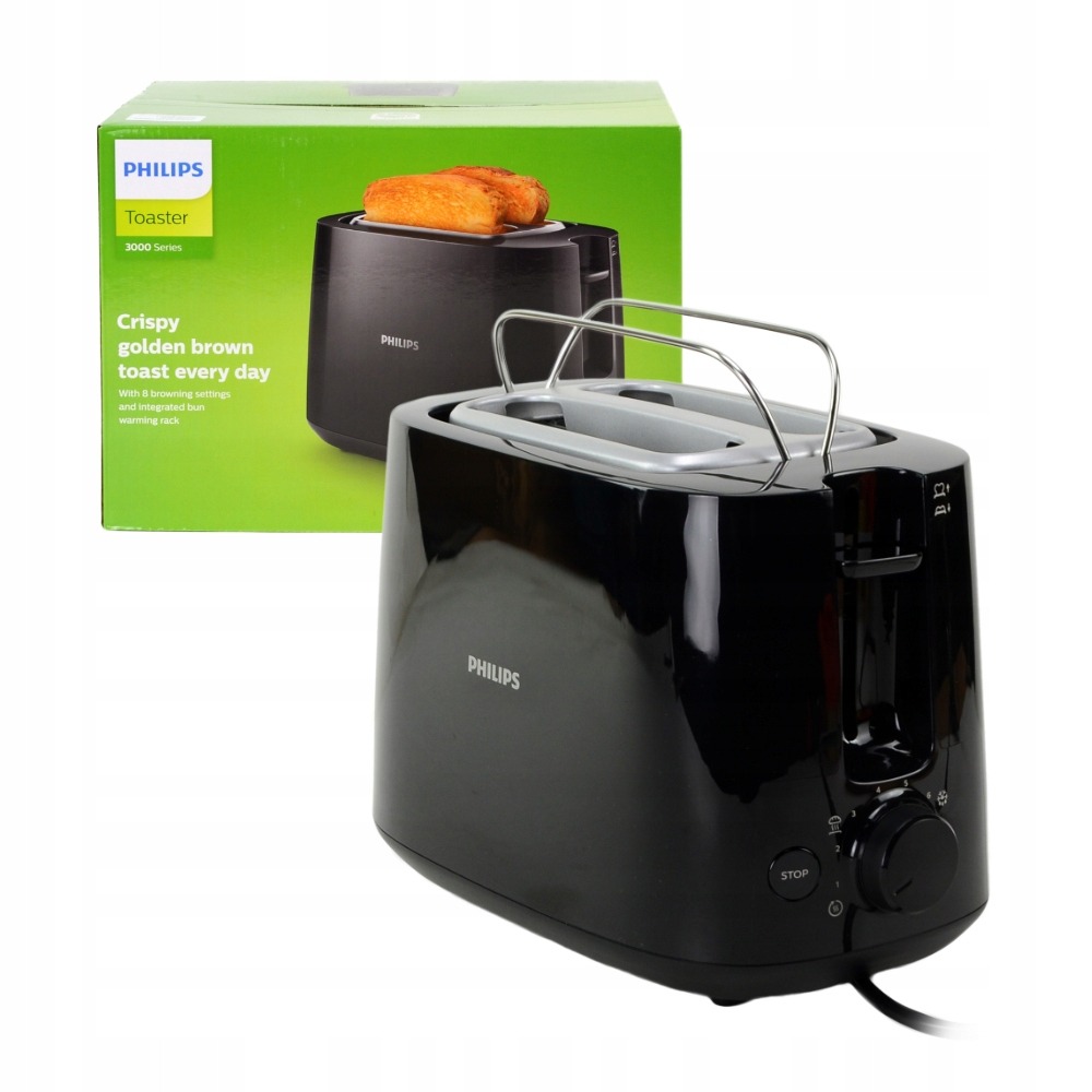 Hriankovač Philips Daily Collection HD2581/90 – 830 W, 2 hrianky, 8 úrovní opekania