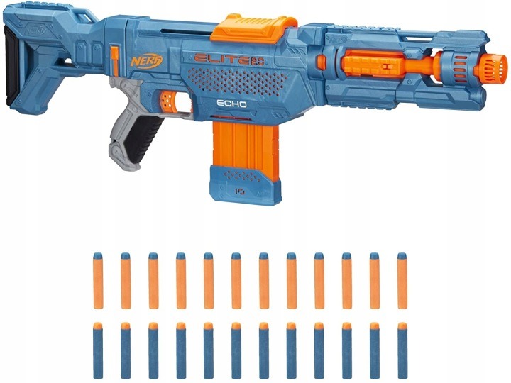 Nerf Elite 2.0 Echo CS-10 E9533 4v1 – modulárna penová puška so zásobníkom, šípkami a terčmi