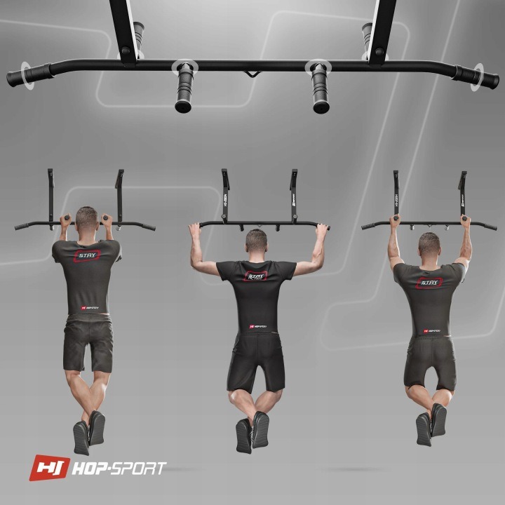 K-SPORT KSH003/SK stropná hrazda so 6 úchopmi a držiakom na boxovacie vrece, 150 kg