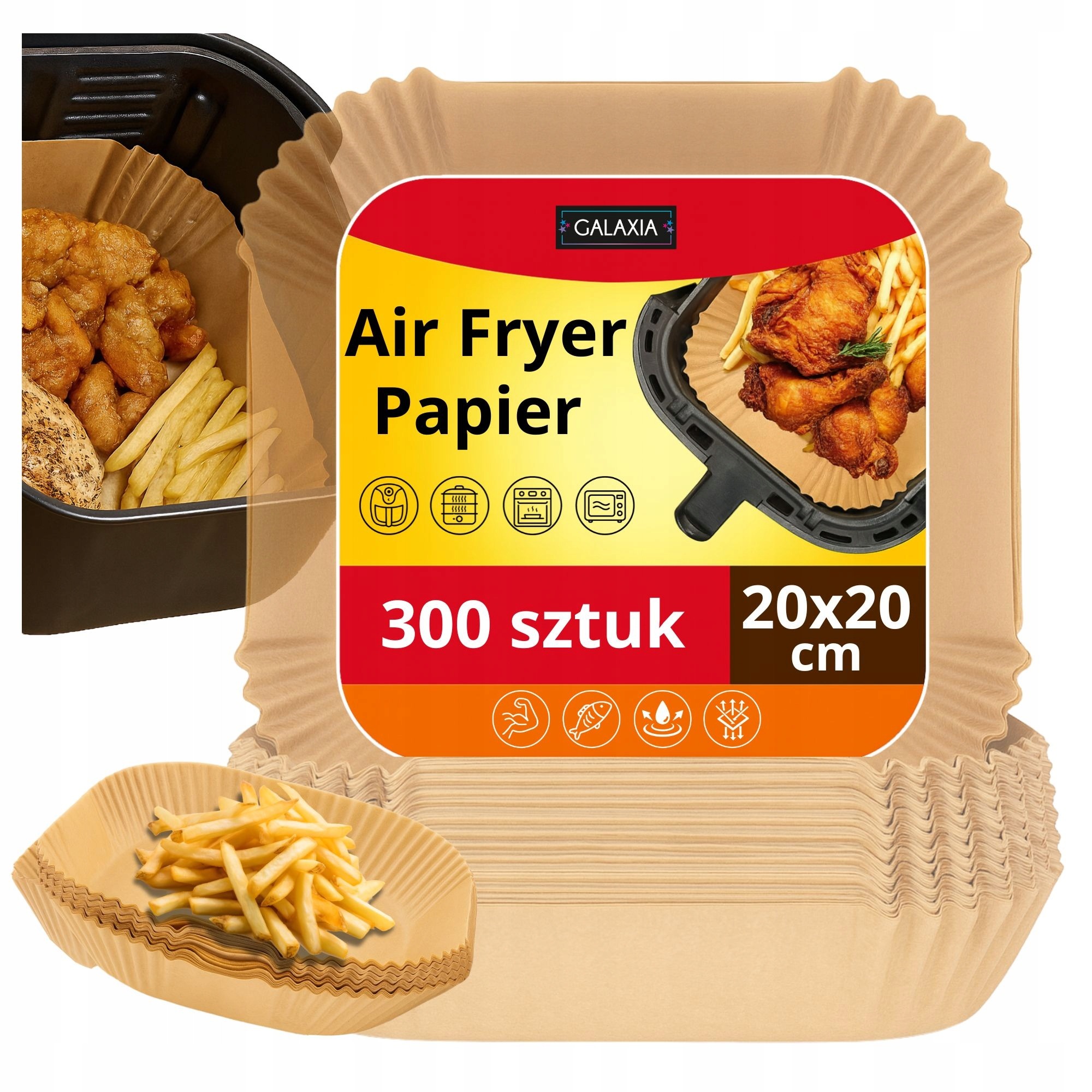 Papierové vložky do fritézy 300x pre fritézu bez tuku