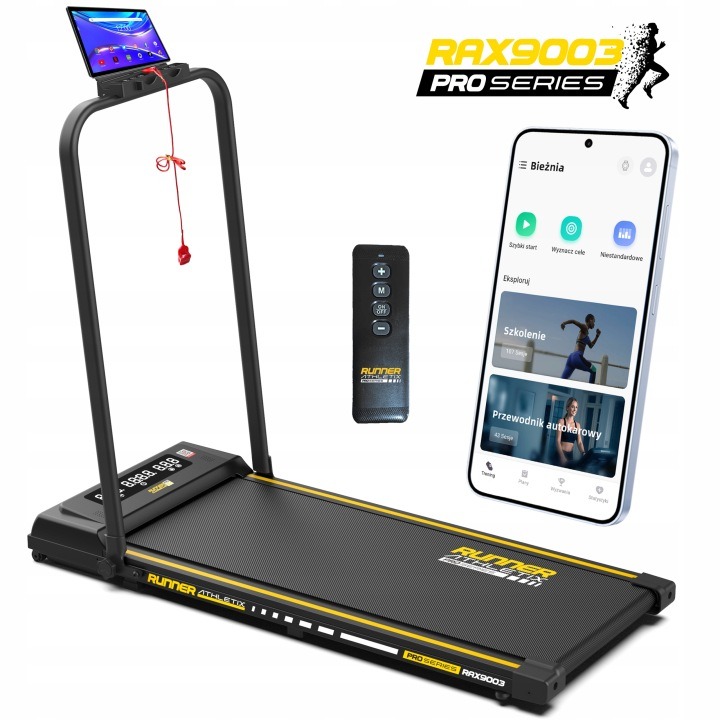 Skladací elektrický bežecký pás Runner Athletix RAX9003 Walking Pad 1–12 km/h, Bluetooth, nosnosť 120 kg