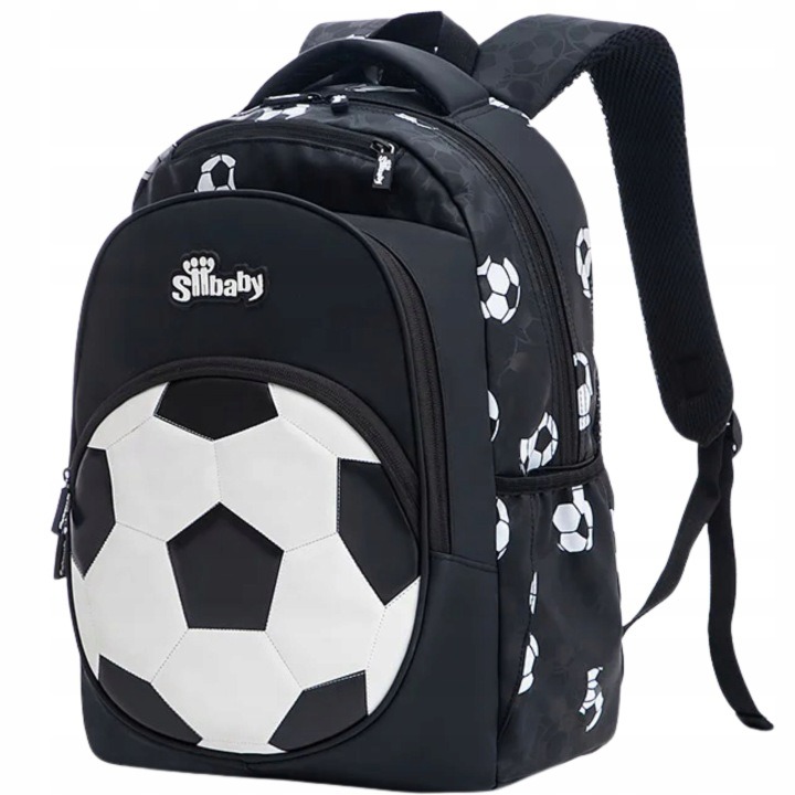 Školský batoh futbalová lopta pre chlapcov 1.–3. ročník – vystužený batoh Oxford s motívom futbalu