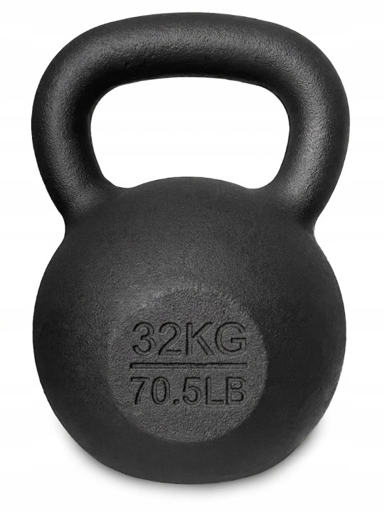 SPORT BLAST liatinový kettlebell 32 kg s ergonomickou rukoväťou na CrossFit a silový tréning