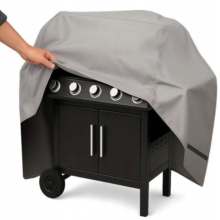 Veľký ochranný kryt na plynový gril 120×48×98 cm – vodeodolná plachta PVC + Wigofil s upevnením