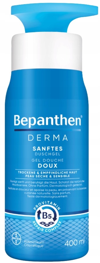 Bepanthen Derma jemný sprchový gél 400 ml – čistenie a hydratácia pre suchú a citlivú pokožku