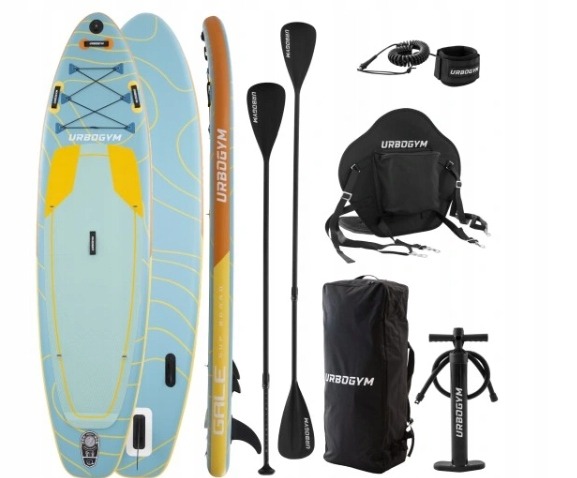 SUP doska URBOGYM Gale 320 cm nafukovací paddleboard set s GoPro úchytom, pádlem, pumpou a sedadlom
