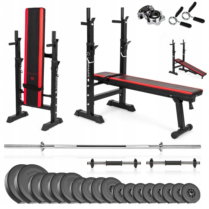 SAPPHIRE XYLO 82 kg kulturistická sada s lavicou XG-25, činkami a 60 kg závažia