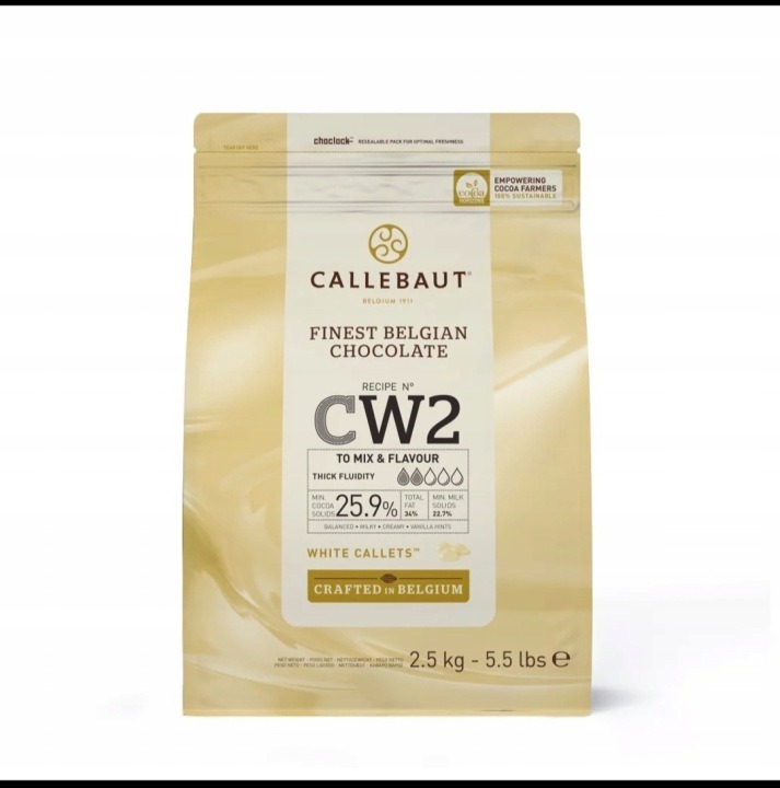 Callebaut CW2 belgická biela čokoláda 25,9 % kakaa 2,5 kg Callets