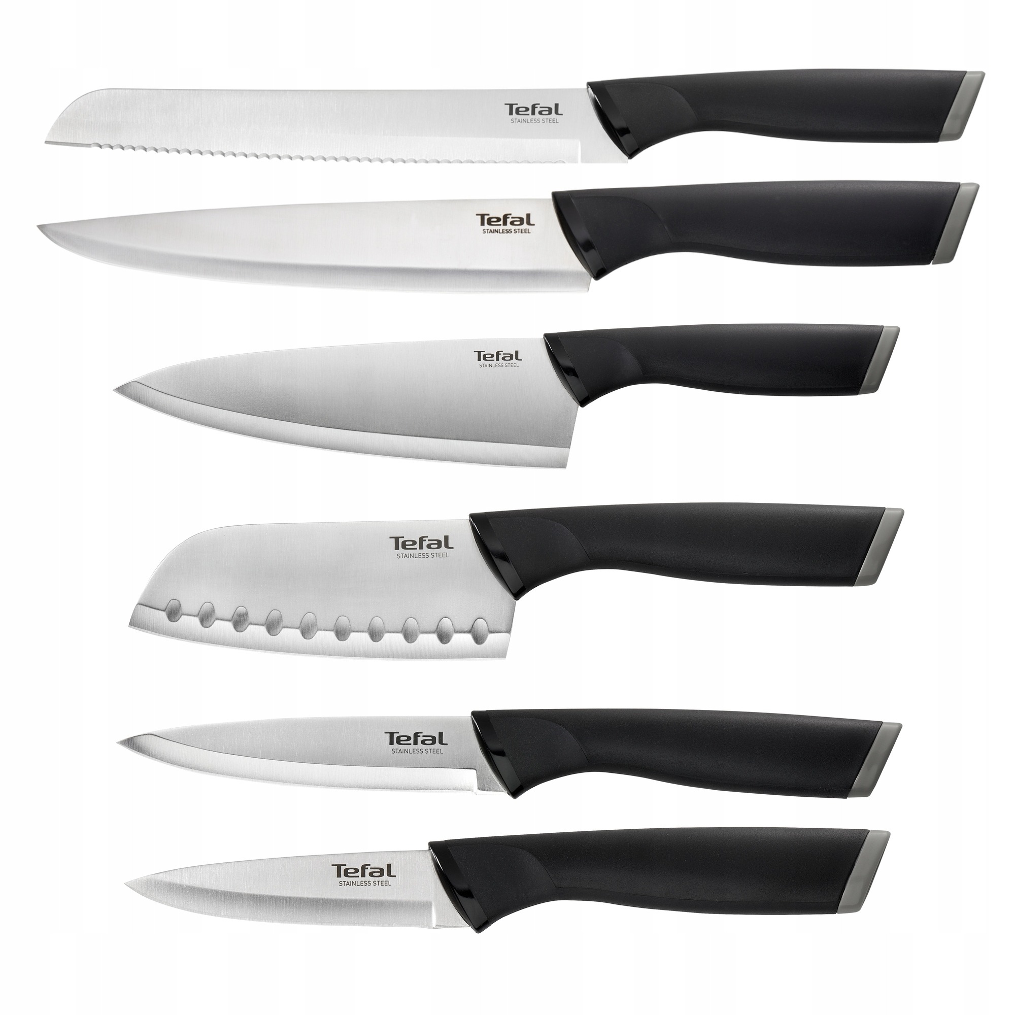 Sada 6ks kuchynských nožov TEFAL Comfort, nerez