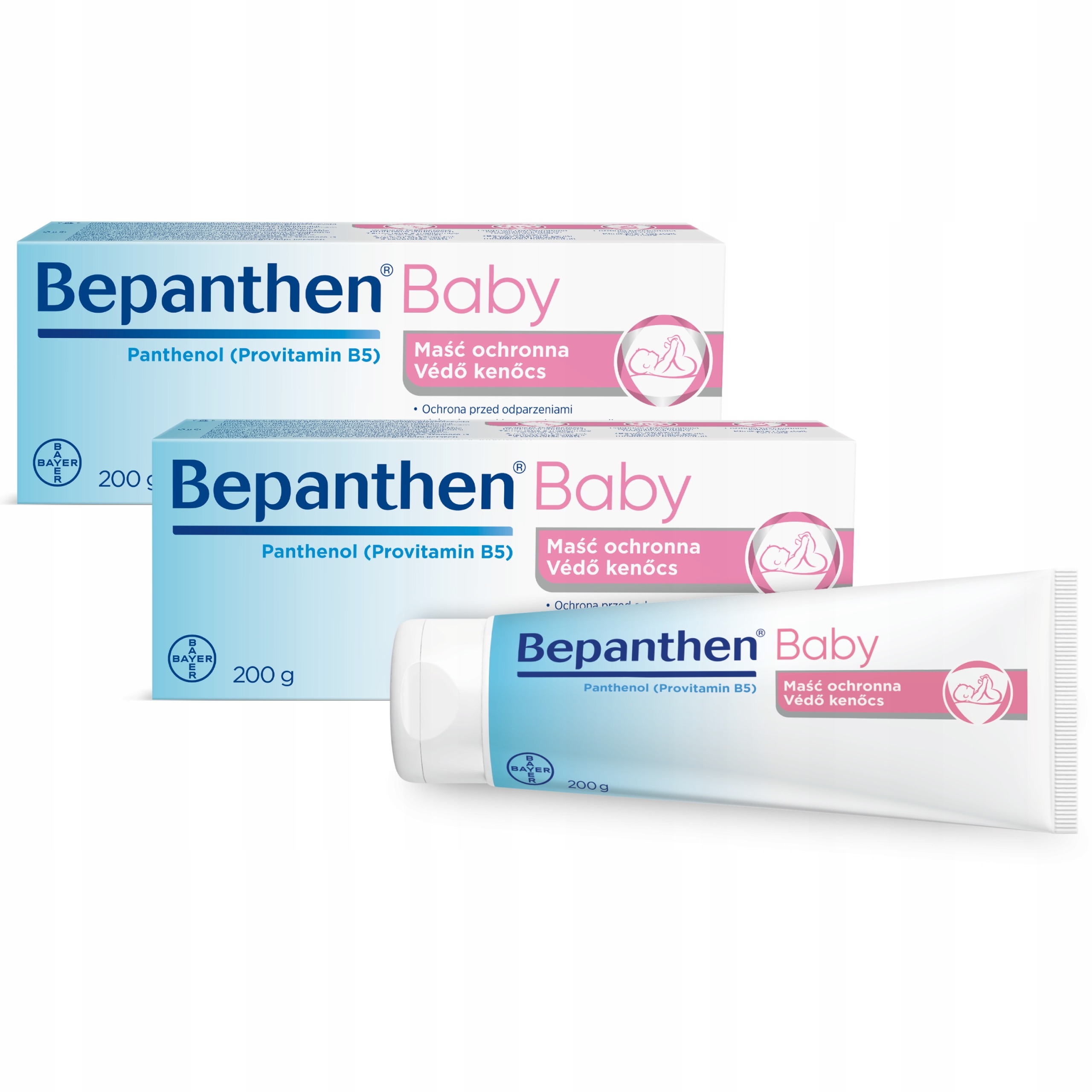 Bepanthen Baby ochranná masť pre bábätká 2×200 g – starostlivosť o podráždenú a citlivú pokožku