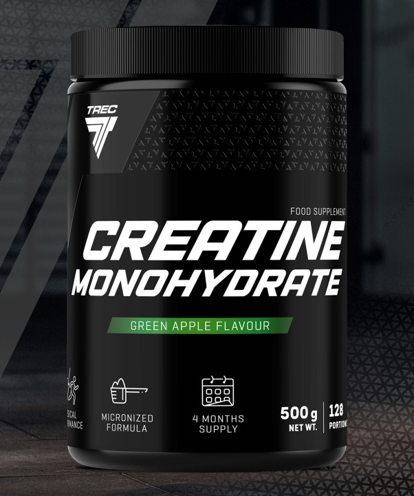 Trec Creatine Monohydrate 500 g – zelené jablko, 128 porcií