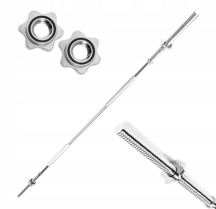 Rovná oceľová tyč SPORT BLAST 220 cm / 30 mm, závitová, 2 objímky