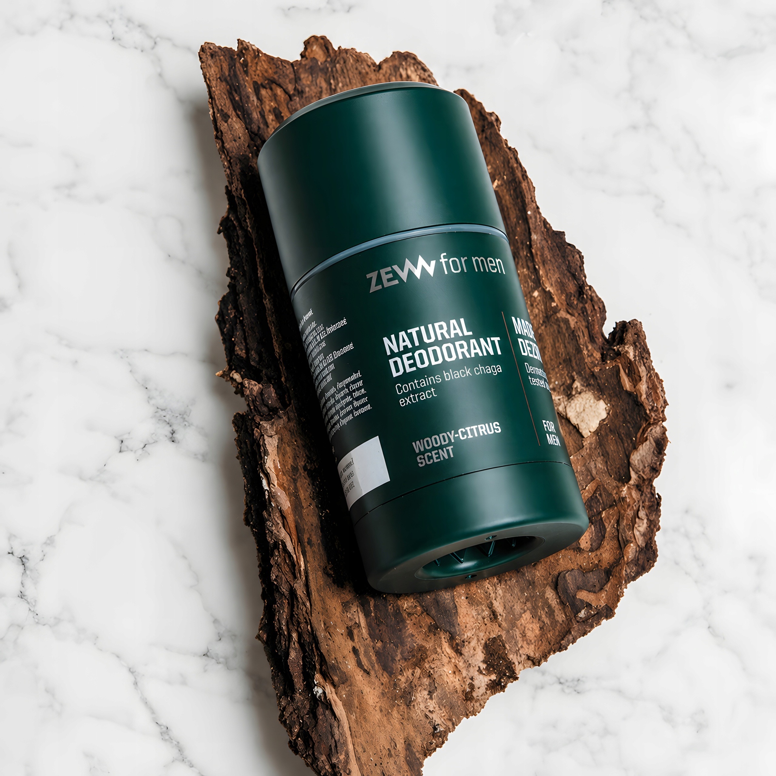 Prírodný pánsky deodorant tyčinkový ZEW 24h drevito-citrusová vôňa 80g