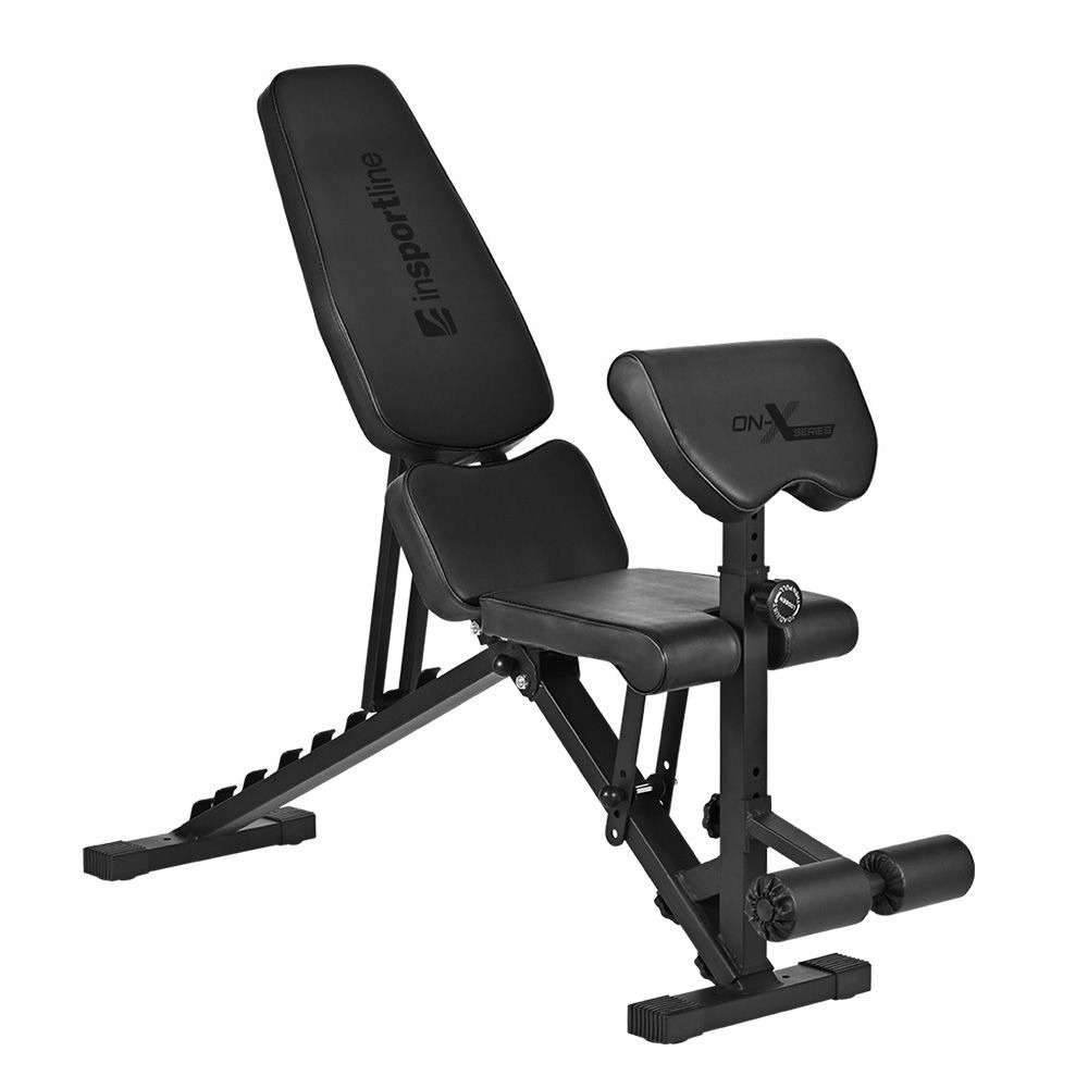 Nastaviteľná posilňovacia lavica inSPORTline ON-X AB10 s bicepsovou opierkou, nosnosť 150 kg