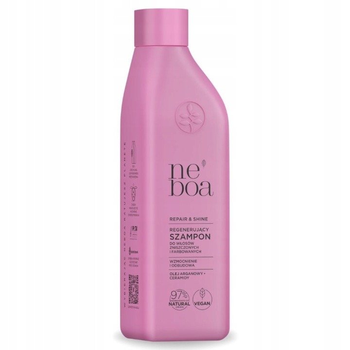 Neboa REPAIR & SHINE sada celá séria šampón kondicionér maska sérum + TURBAN