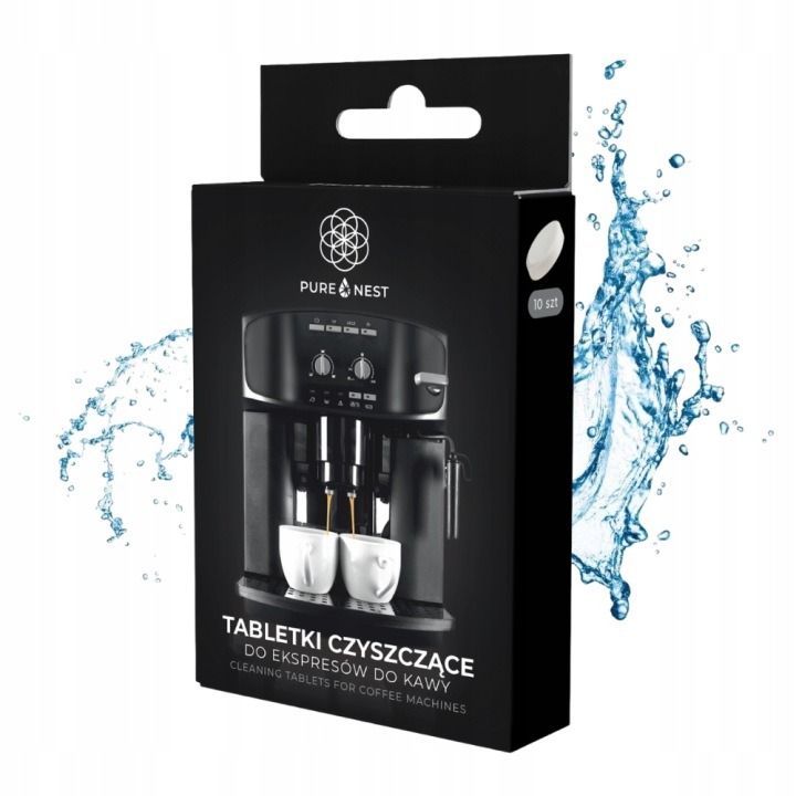 PURE NEST čistiace tablety do kávovarov 20 ks × 2 g – univerzálny čistič espresso kávovarov
