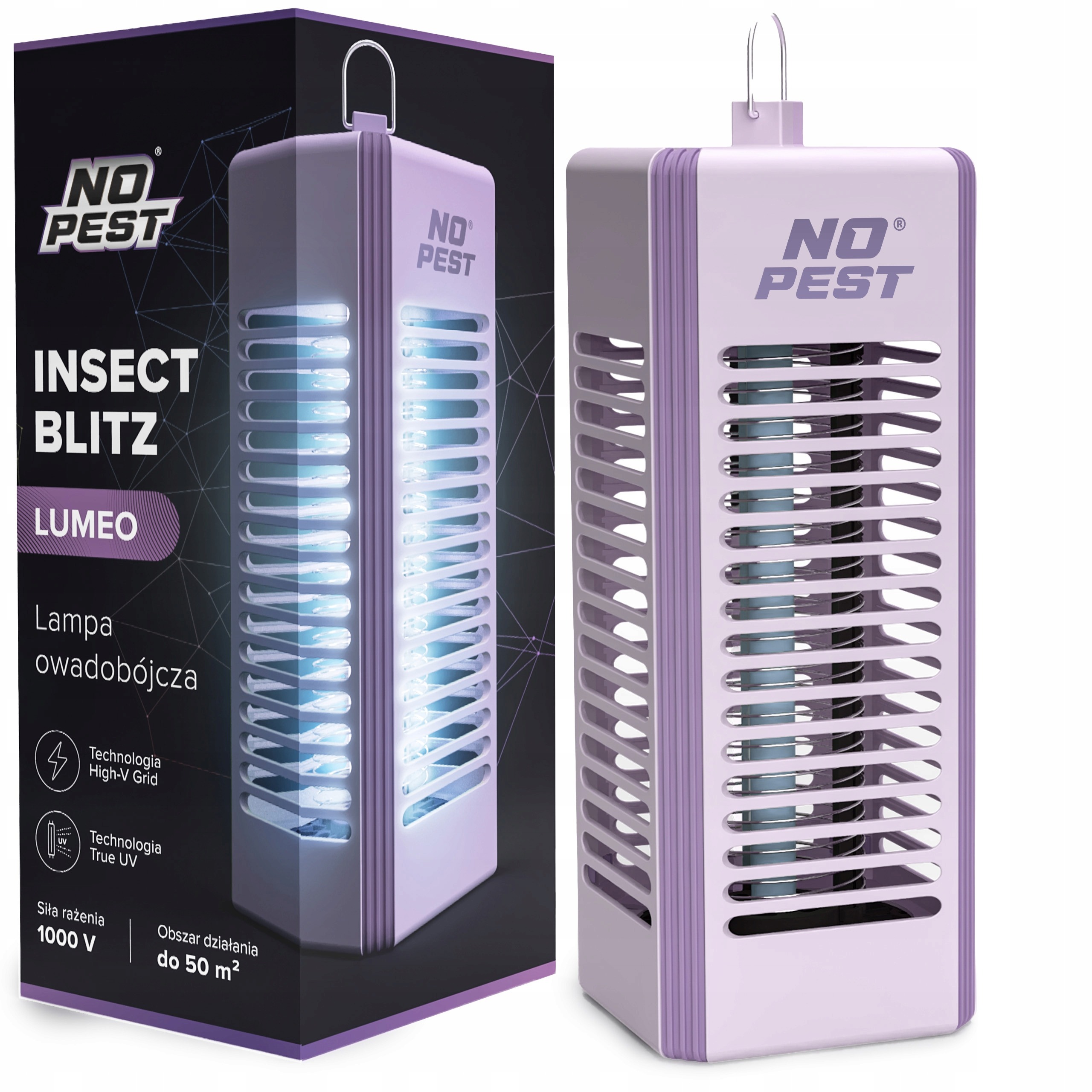 UV lampa proti hmyzu Lumeo No Pest® 6 W – elektrický lapač komárov a múch 1000 V, dosah 50 m²