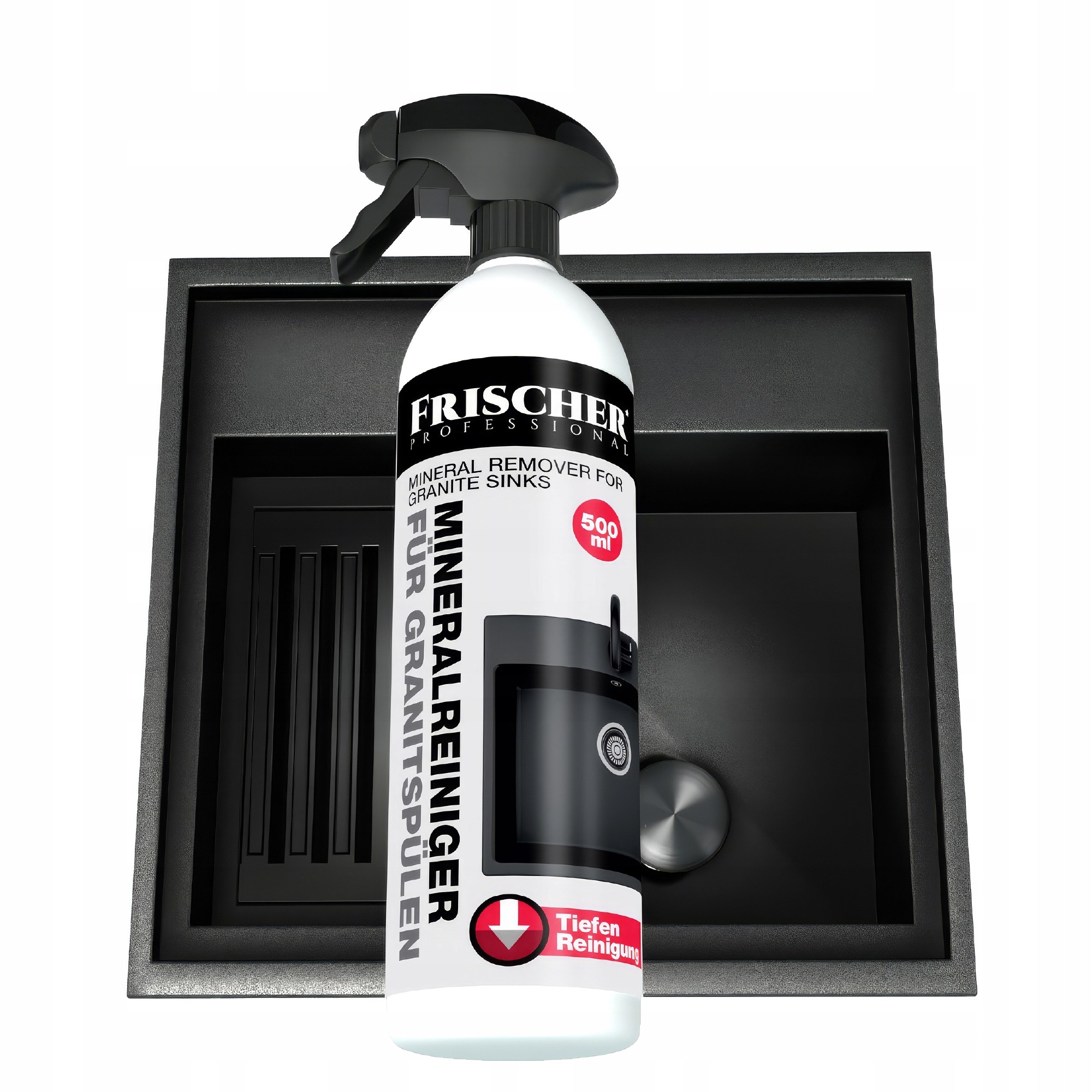 Tekutý prostriedok na čistenie granitových drezov, odstraňovanie usadenín, 500 ml