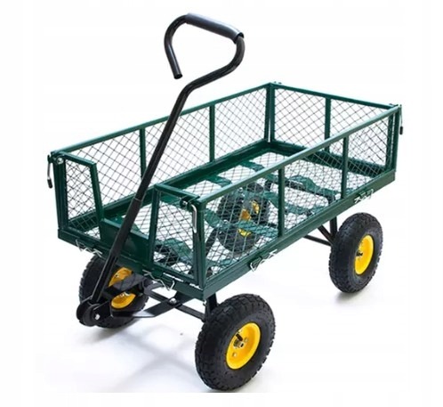Záhradný prepravný vozík 3 v 1 B-TC1840A 300 kg 100 l, 4 nafukovacie kolesá, skladacie bočnice