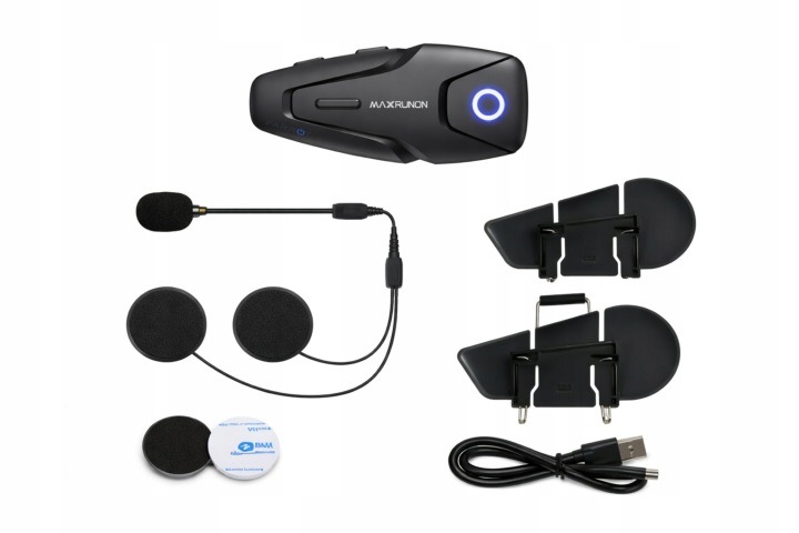 Motocyklový interkom Bluetooth 5.3 ANC 100 km/h 500 m až 2 osoby IPX5 pre prilbu