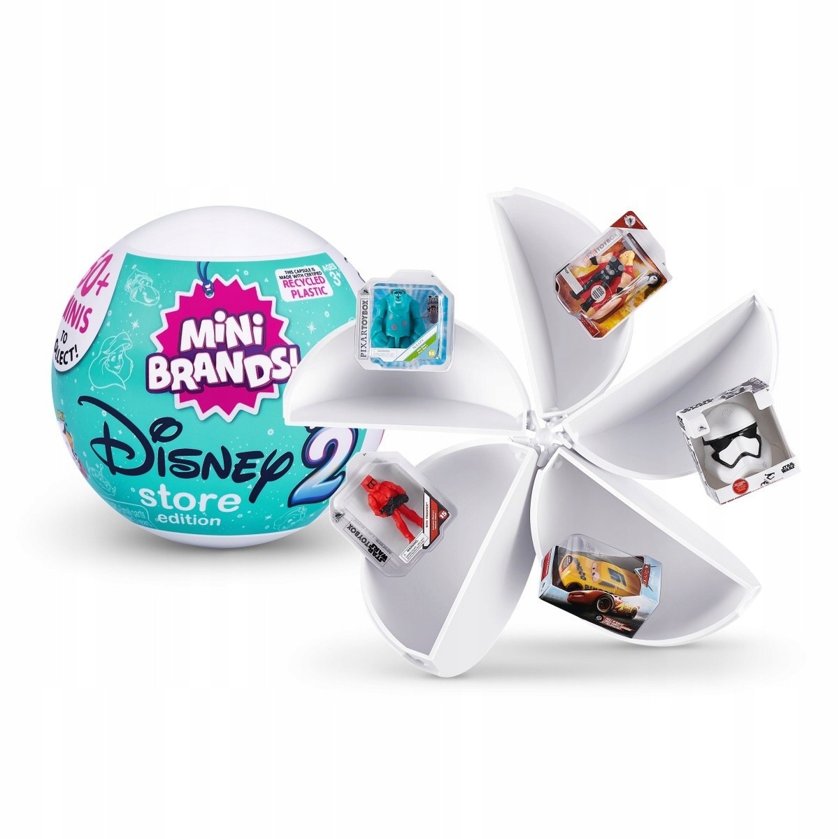 ZURU Mini Brands Disney Store Ball – zberateľská kapsula s 5 mini figúrkami Disney